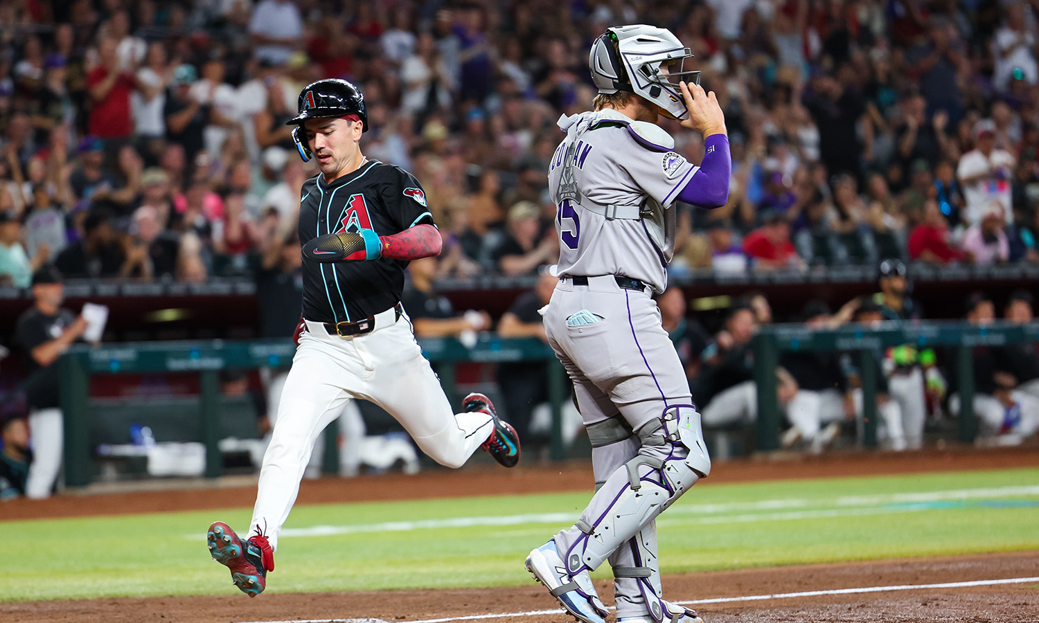 Rockies Hunter Goodman and Arizona's Corbin Carroll...