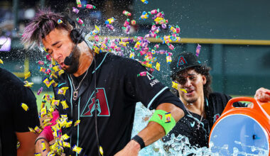 Lourdes Gurriel Jr. #12 of the Arizona Diamondbacks...