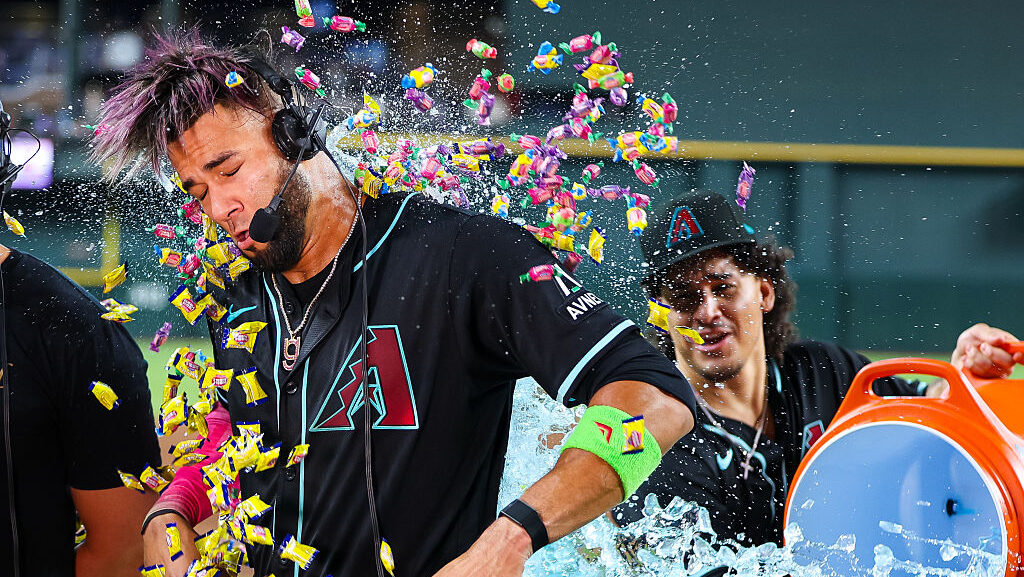 Lourdes Gurriel Jr. #12 of the Arizona Diamondbacks...