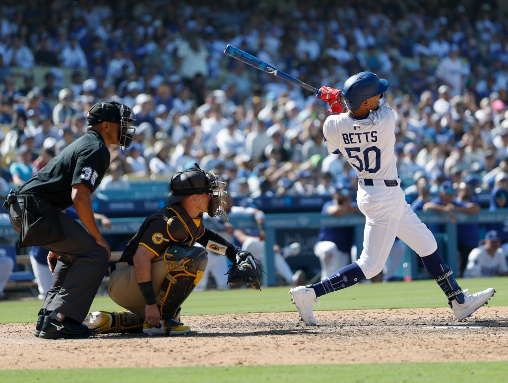 Mookie Betts’ fresh start helps Dodgers sweep Padres – Orange County Register