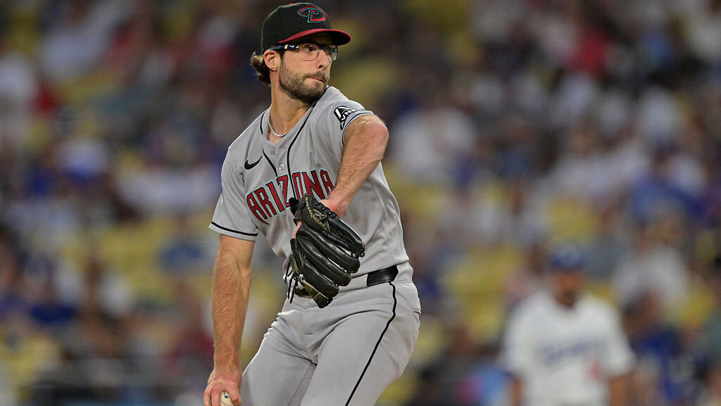 Zac Gallen #23 of the Arizona Diamondbacks...