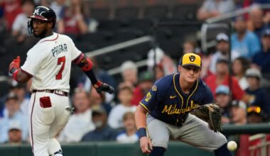 Peralta throws 5 strong innings as Brewers manhandle Braves 7-2 to improve best record in majors