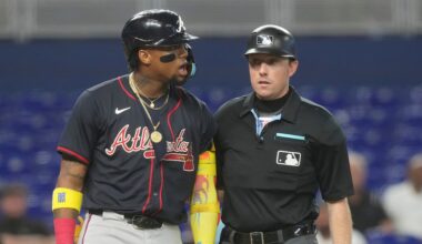 Braves manager Brian Snitker ejected after Marlins right-hander hits Ronald Acuña Jr. with pitch