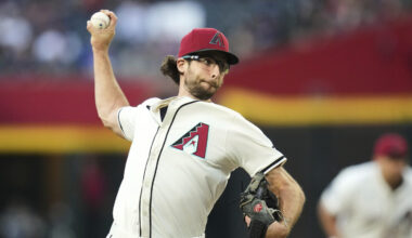 Arizona Diamondbacks starting pitcher Zac Gallen...