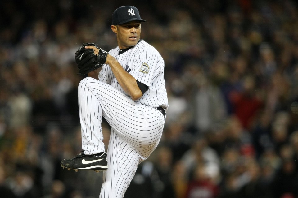 Mariano Rivera pitching for the New York Yankees.