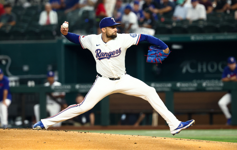 Texas Rangers pitcher Nathan Eovaldi