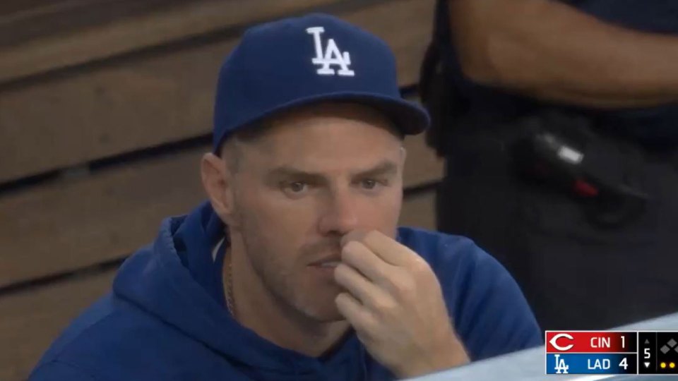 Freeman picking his nose on live TV.