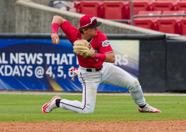 Carolina Mudcats second baseman Josh Adamczewski