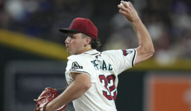 Arizona Diamondbacks starting pitcher Brandon Pfaadt...