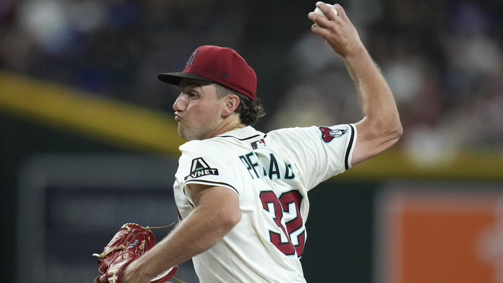 Arizona Diamondbacks starting pitcher Brandon Pfaadt...