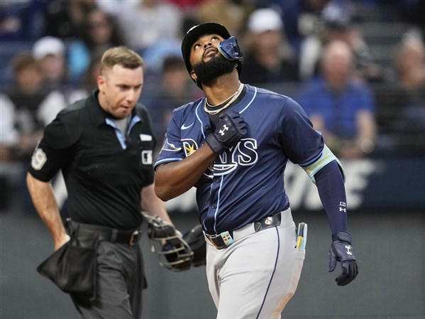 Junior Caminero homers twice as the Rays beat the slumping Guardians 9-0