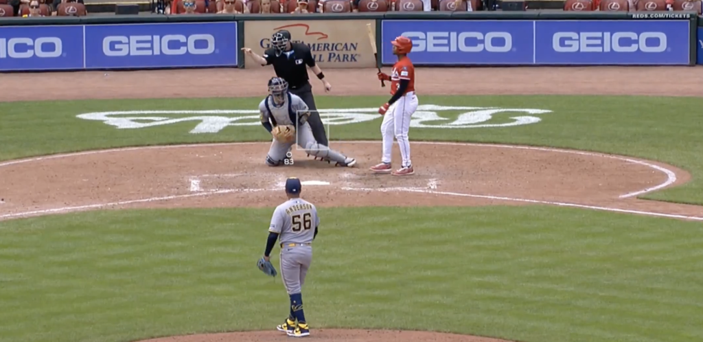 Reds broadcasters call out umpire's shaky strike zone