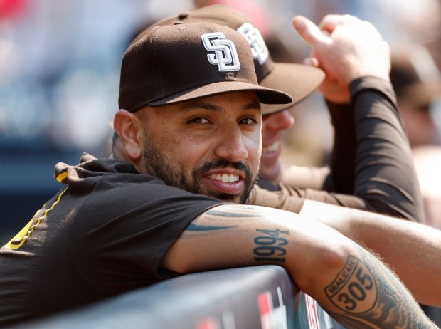 Nestor Cortes #65 of the San Diego Padres looks on during a game against the St. Louis Cardinals at Petco Park on Aug. 3, 2025 in San Diego, California. (K.C. Alfred / The San Diego Union-Tribune)