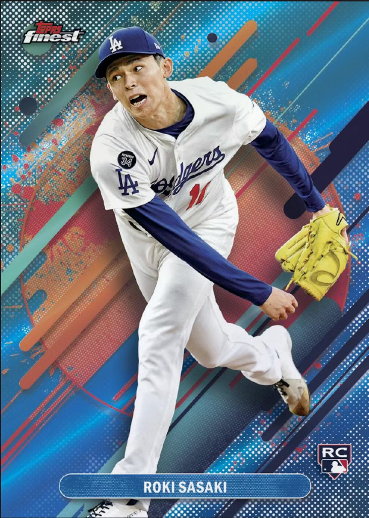 Insert card example from 2025 Topps Finest Baseball set Roki Sasaki