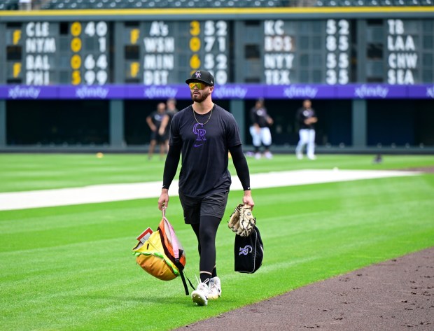 Colorado Rockies relief pitcher Dugan Darnell at Coors Field in Denver, on Wednesday, Aug. 06, 2025. (Photo by Andy Cross/The Denver Post)