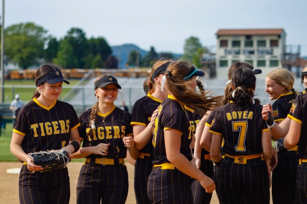 Northwestern Lehigh played Athens Area on Monday, June 2, 2025, in the PIAA softball tournament. The Tigers won 7-0, and will move onto the next round. (Oliver Lois Economidis/The Morning Call)