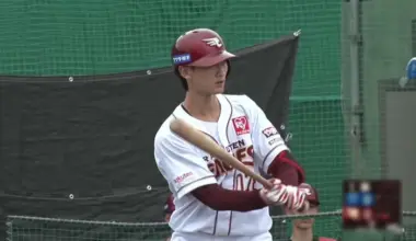 Tohoku Rakuten Golden Eagles player Konosuke Tatsumi © Pacific League TV