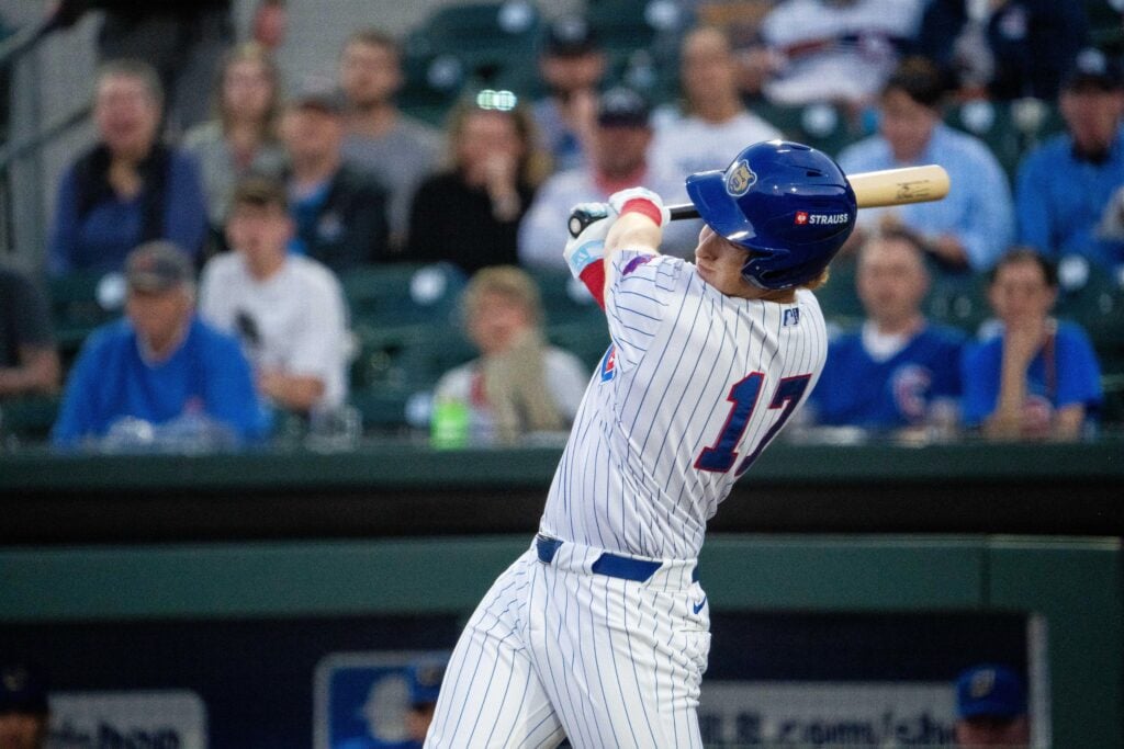 The Cubs could use a shakeup by calling up a top prospect, either Owen Caissie (pictured) or Moises Ballesteros.