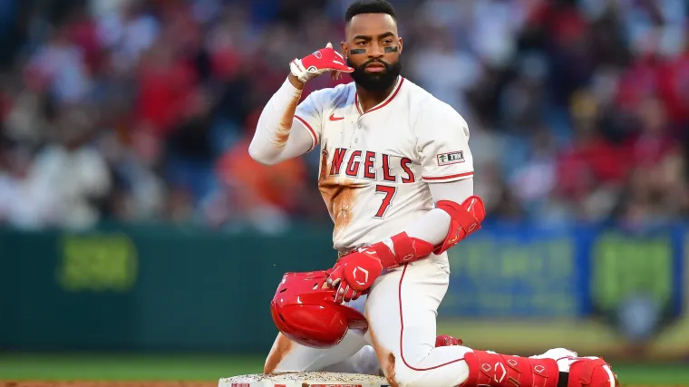 Angels' Jo Adell calls out MLB in rant over Astros' metal wall after Taylor Ward's scary collision image