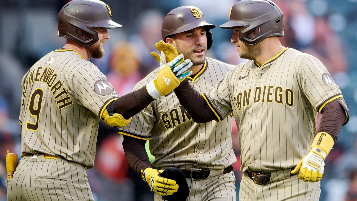 Padres beat Giants, climb into tie for first place with slumping Dodgers – NBC 7 San Diego