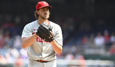 Phillies split rollercoaster series vs. Nationals, with Aaron Nola struggling and Zack Wheeler's status uncertain