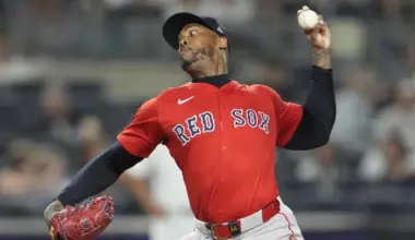 Red Sox’ 37-year-old closer Aroldis Chapman is defying baseball logic by putting up video-game numbers this season image