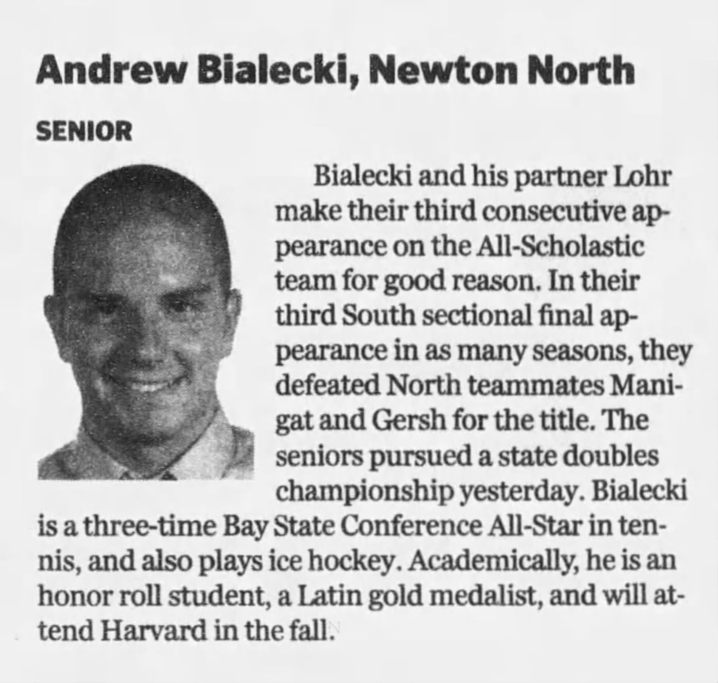 Andrew Bialecki is a new co-owner of the Celtics — and a former Globe All-Scholastic.