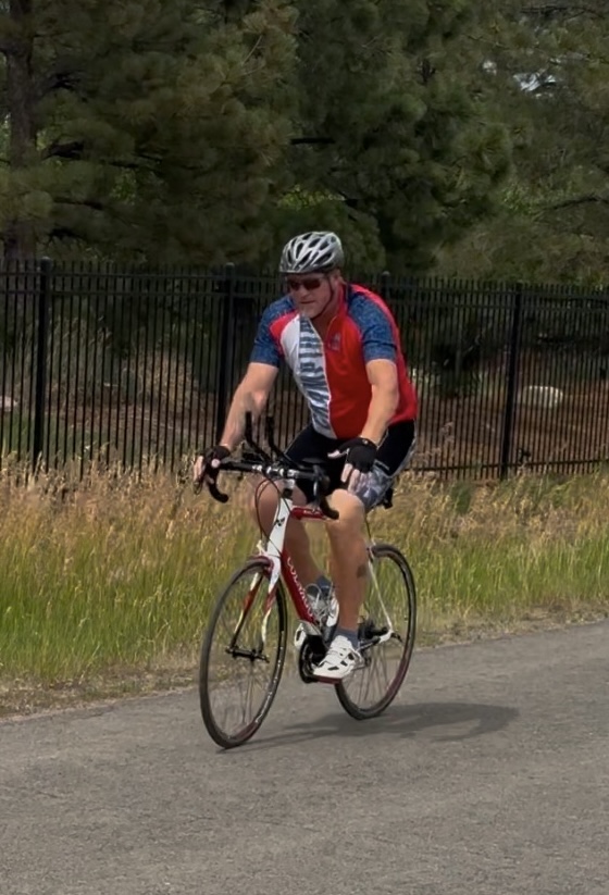 Former Red Sox pitcher Mike Timlin on a recent training ride to prepare for this weekend's Pan-Mass Challenge. (Courtesy of Mike Timlin)