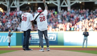 Lorain officers shot in line of duty honored at Guardians game