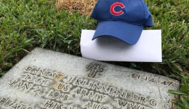 My father, the lifelong Cubs fan