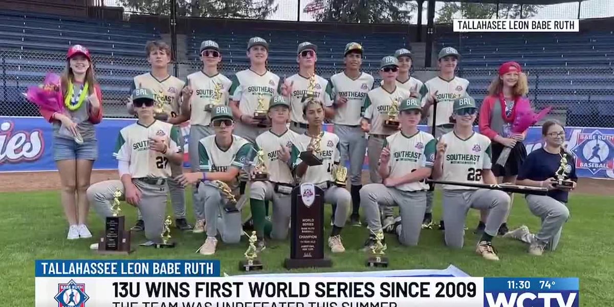 Tallahassee Leon Babe Ruth 13u baseball team wins World Series