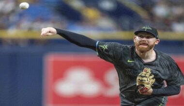 The Rays have traded starter Zack Littell to Cincinnati. In 22 starts for the Rays this season, Littell had a 3.58 ERA in 133 1/3 innings. He was 8-8 with 89 strikeouts.  (AP image)