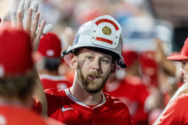 Outfielder Taylor Ward and the Los Angeles Angels swept the Los Angeles Dodgers to extend their seven-game winning streak over their rivals. File Photo by Laurence Kesterson/UPI