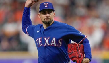Texas Rangers pitcher Nathan Eovaldi's career-best season likely over due to rotator cuff strain