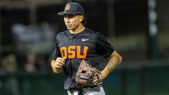 Oregon State shortstop Aiva Arquette runs back to the Beavers dugout after making a play in a non-conference series against Hawai’i on May 4, 2025. Oregon State shortstop Aiva Arquette runs back to the Beavers dugout after making a play in a non-conference series against Hawai’i on May 4, 2025.