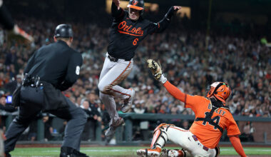 Orioles allow runs in seven of eight innings in 15-8 loss to Giants (updated)