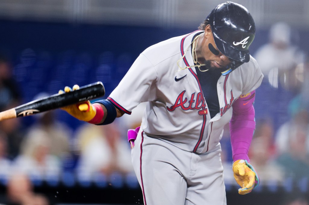 Atlanta Braves player at bat.