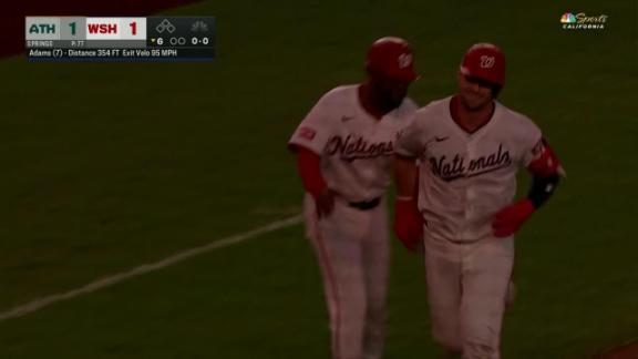 Abrams hits walk-off single and Nationals end 6-game skid with 2-1 win over Athletics