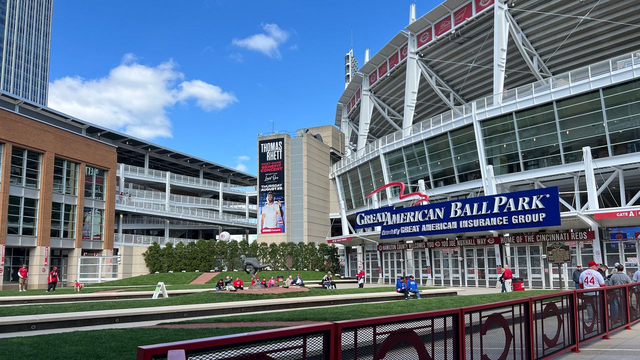 Great Amercian Ball Park, home to the Cincinnati Reds, in Cincinnati, Ohio on Wednesday, April 24, 2024. (Spectrum News 1 File Photo)