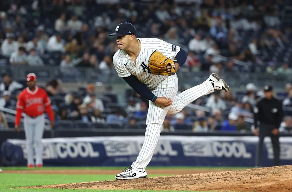 Fernando Cruz throws a pitch during the Yankees’ June 16 game. Charles Wenzelberg