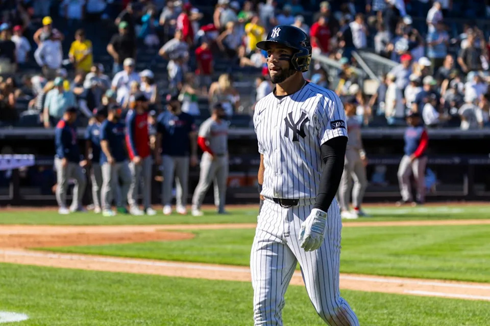 José Caballero walks off the field after the Yankees lost to the Red Sox on Aug. 23. Corey Sipkin for the NY POST