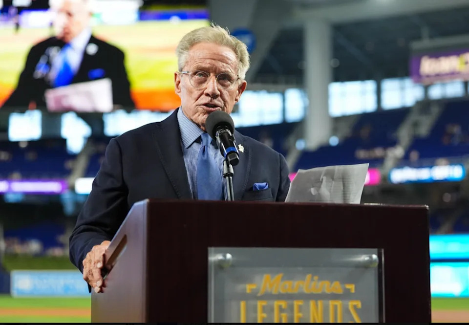 Marlins announcer Tommy Hutton. @THUT14/X