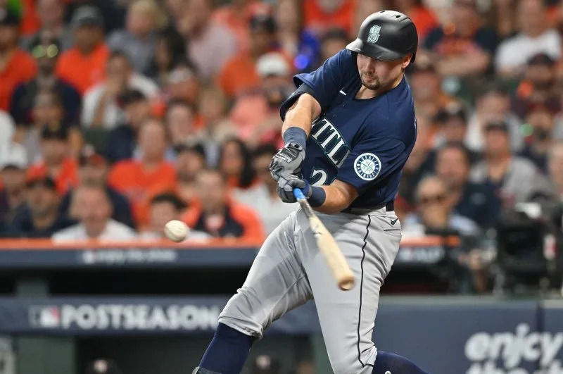 Catcher Cal Raleigh and the Seattle Mariners are on a seven-game winning streak. File Photo by Maria Lysaker/UPI