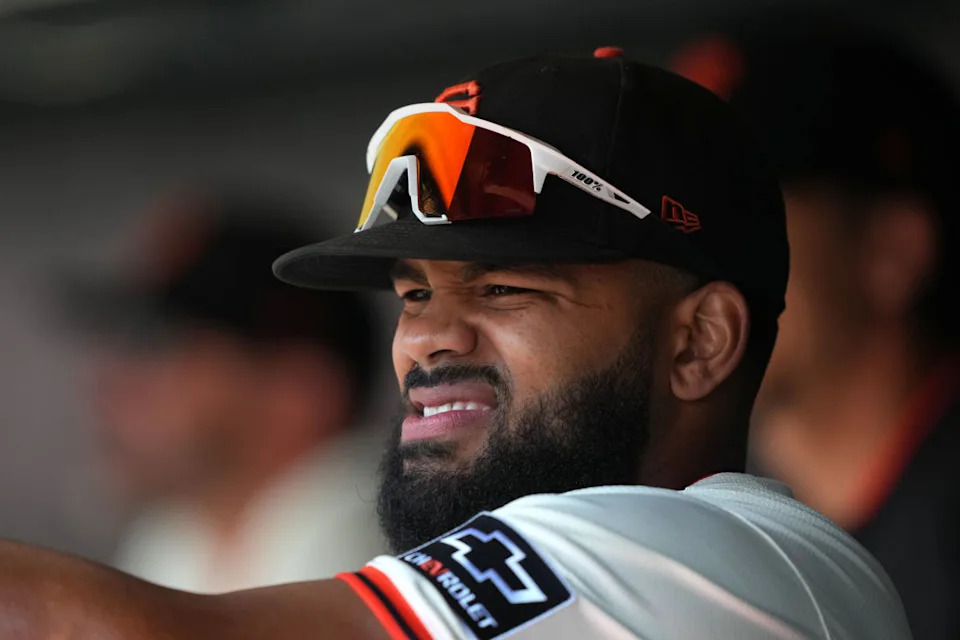 San Francisco Giants left fielder Heliot RamosDarren Yamashita-Imagn Images