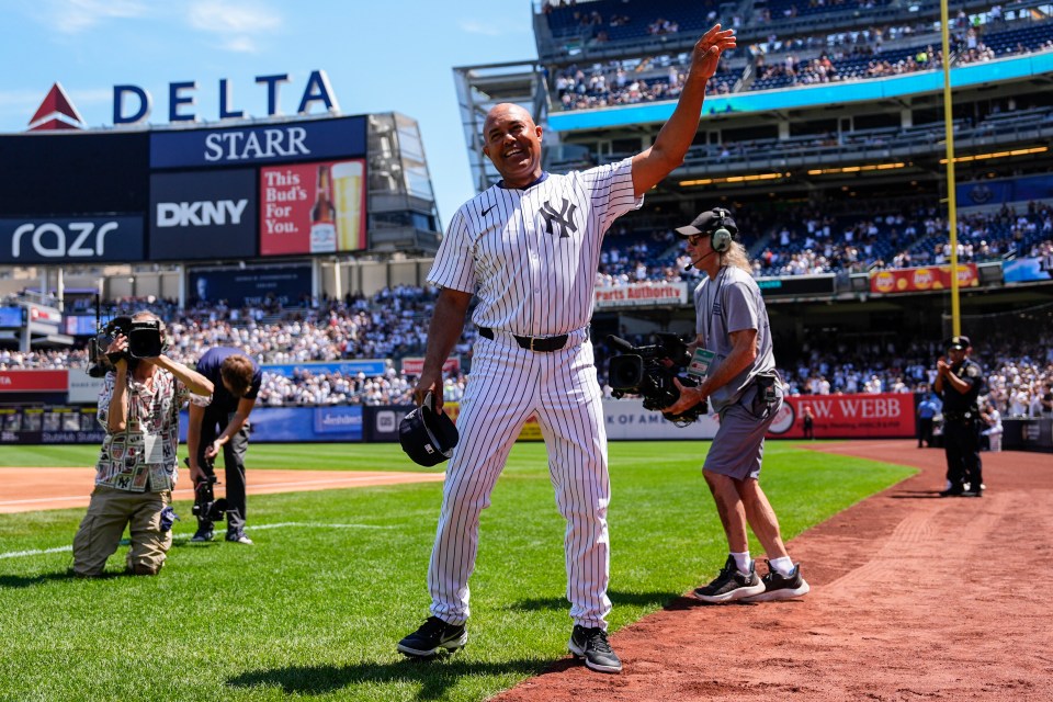 Mariano Rivera at Yankees Old-Timers' Day.