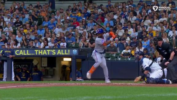 Collins homers off Diaz in the 9th inning to give MLB-best Brewers a 7-6 walk-off win over Mets