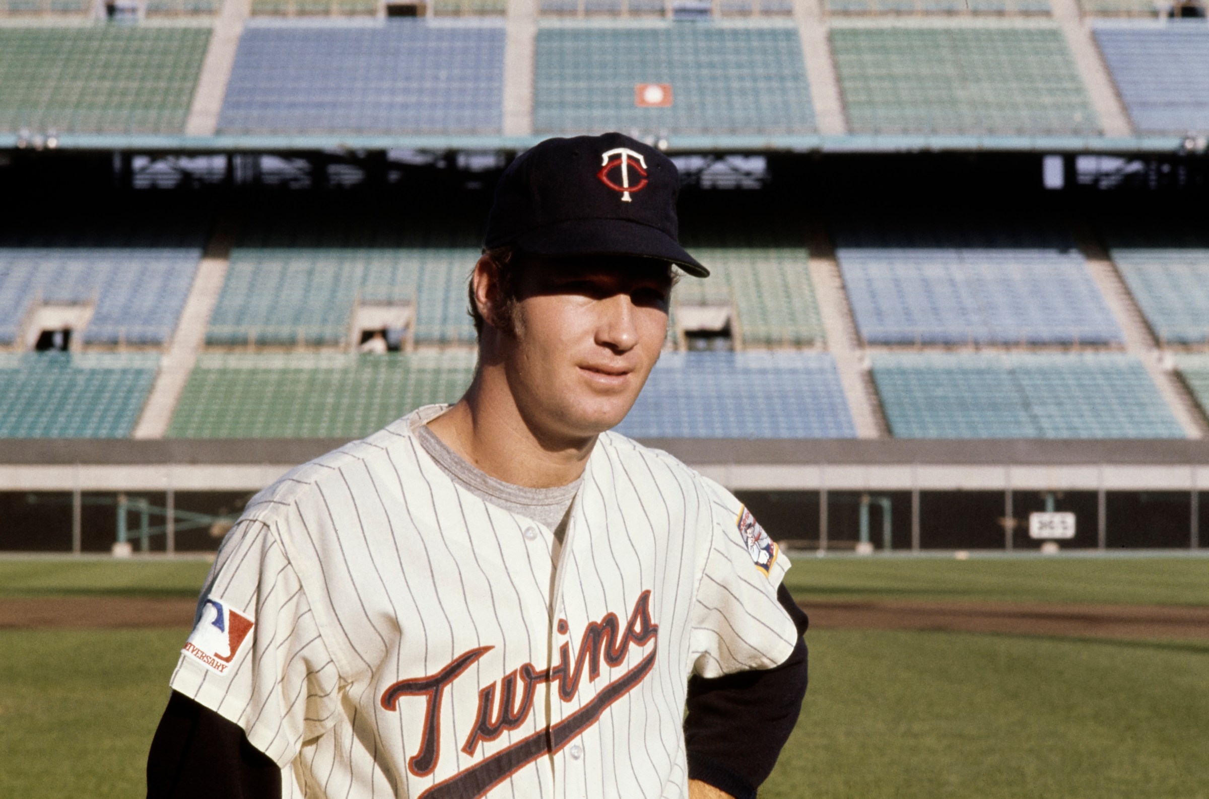 American baseball pitcher Dave Boswell (1945 - 2012), of the Minnesota Twins, pictured at Metropolitan Stadium in Minneapolis, Minnesota, September 1969. (Photo by UPI/Bettmann Archive/Getty Images)