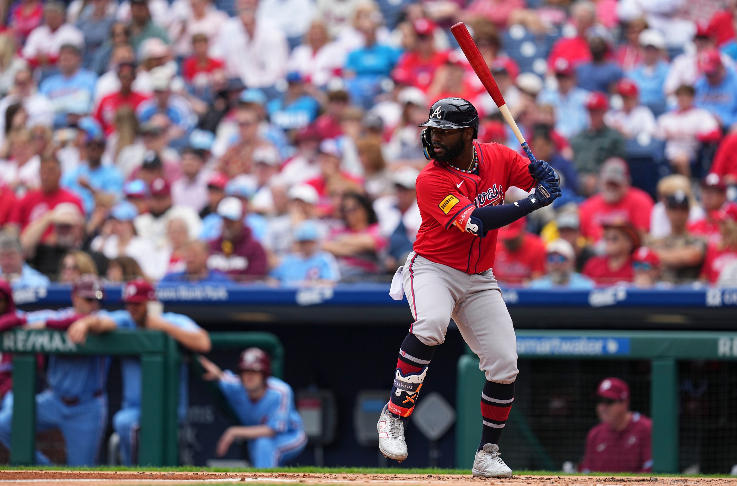Michael Harris II preparing to swing on May 29