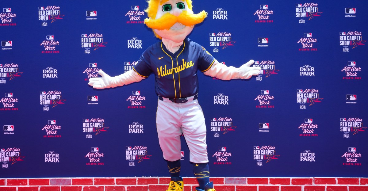 The monkey on the Cincinnati Reds back