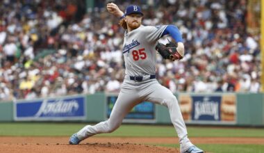 Red Sox acquire starting pitcher Dustin May from Dodgers